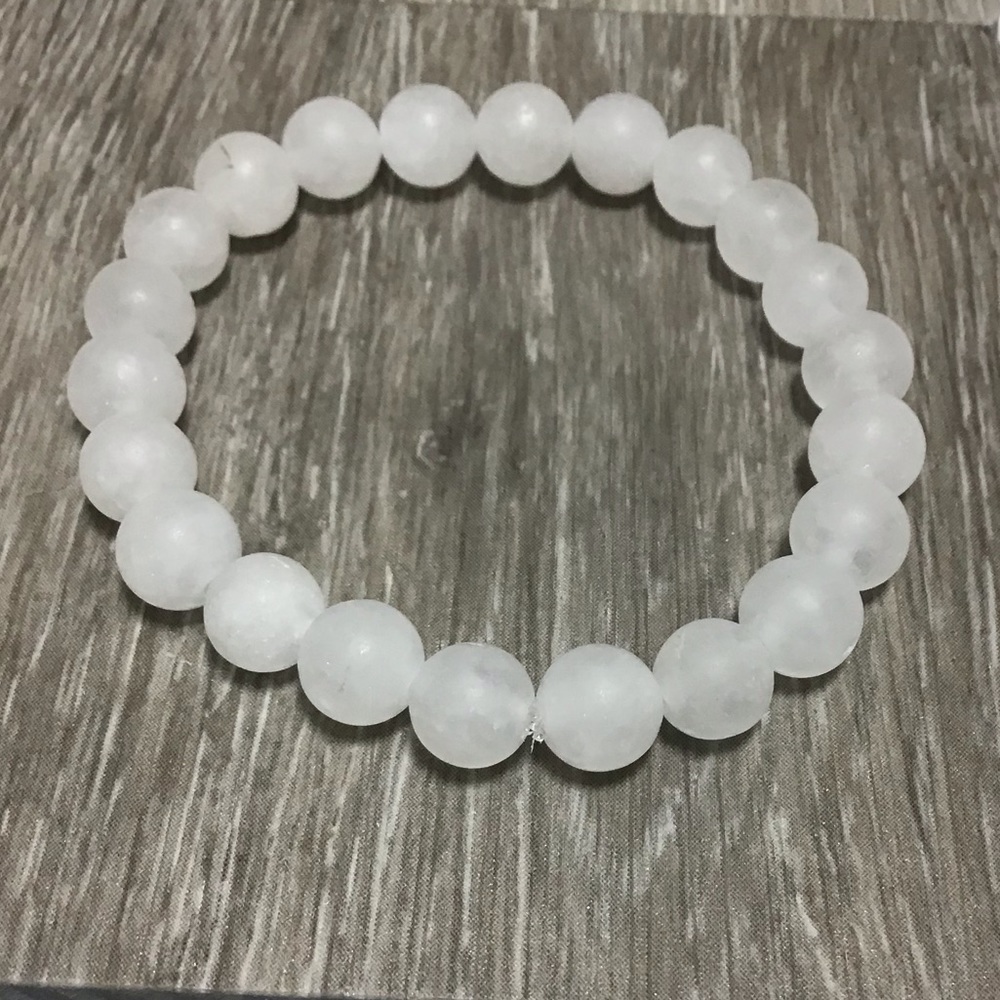 Natural white Jade bracelet